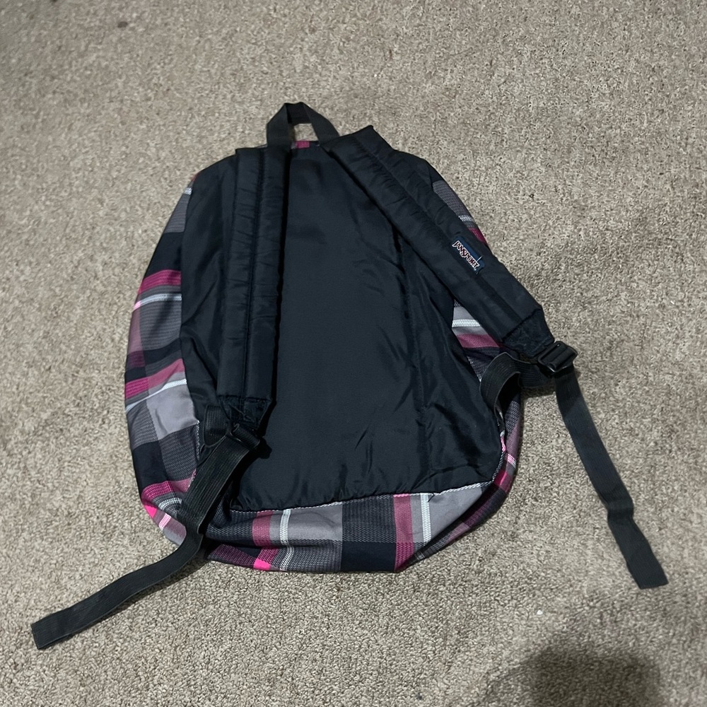 Jansport Backpack In Plaid Pattern Gem